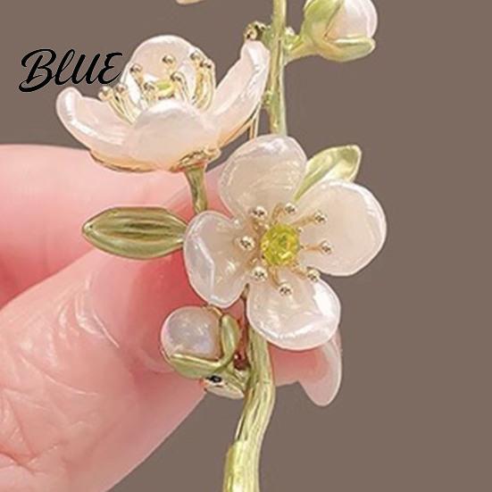 Anti-oxidation Jewelry Vintage Jasmine Brooch Faux Pearl Petal Flower Lapel