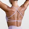 Women's  Sports Bra Padded Cross Back Backless Sports Bra  For Yoga Fitness