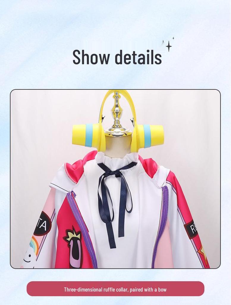 Červený Uta Cosplay Set: Japonský Lolita kabát a rukávy skladem
