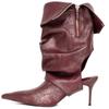 New Women's Luxury Pointed Stile Tto Heels Short Boots Back Air Side Zipper Fashion Party Women's Ankle Boots Western Boots