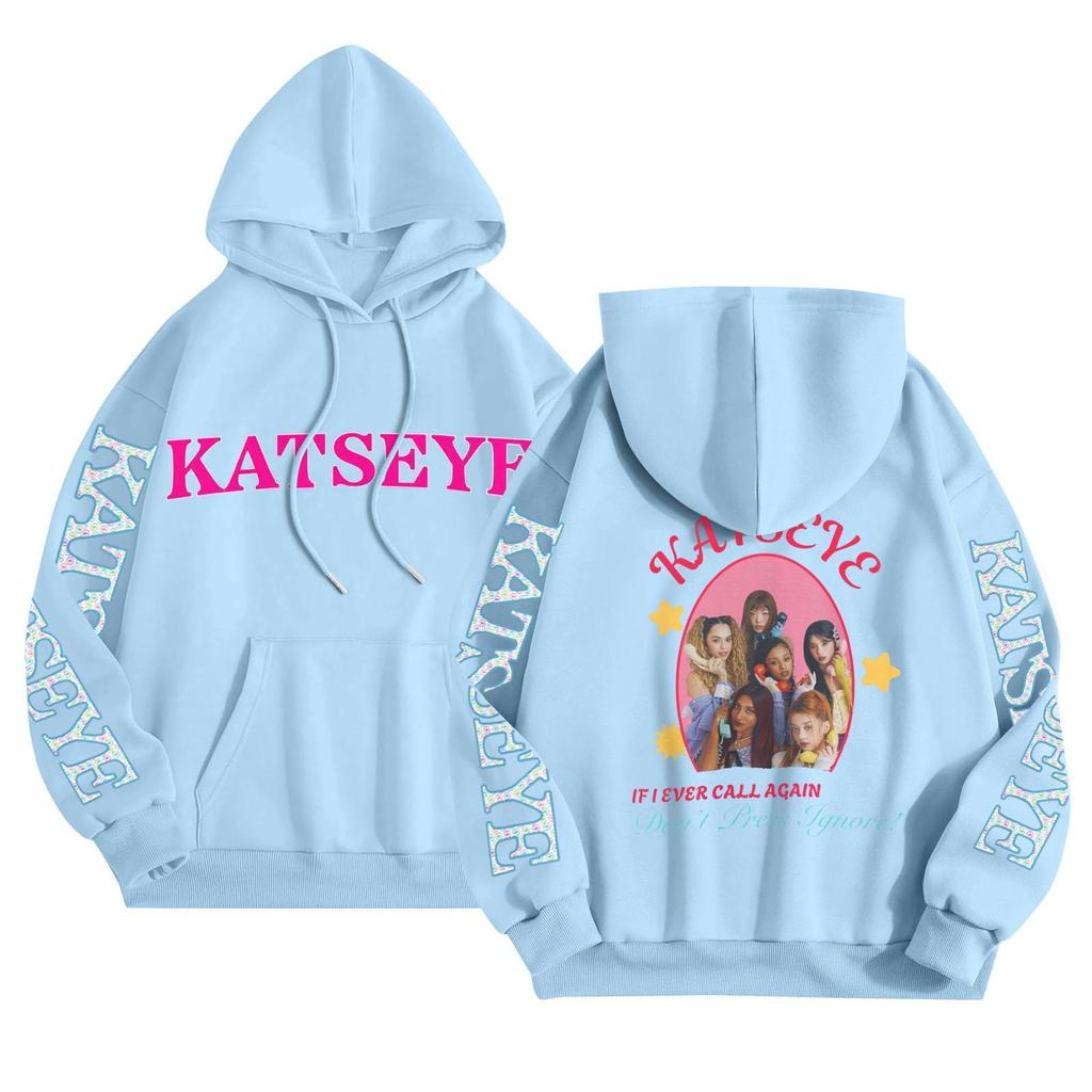 Unisex Mode Leichter Langarm-Pullover mit Taschen Bedruckter Hoodie