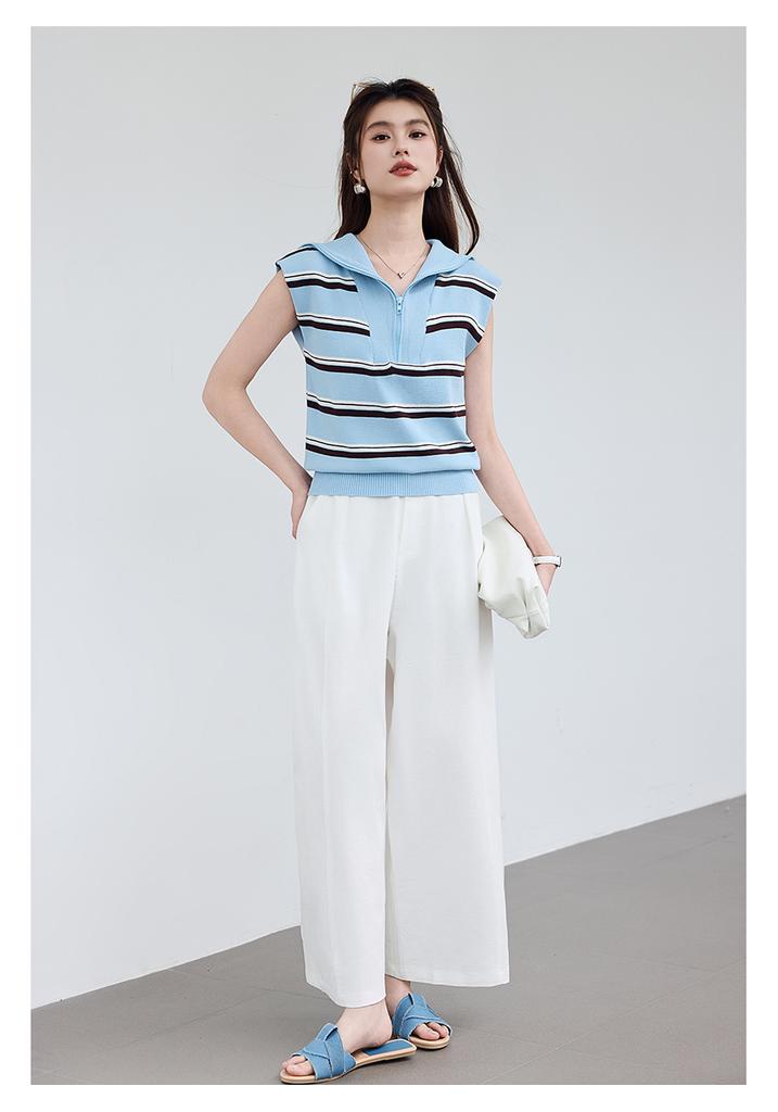 Summer "Nine Point Overture" Series High-Waisted Loose Casual Nine-Point Sickle Lantern Pants