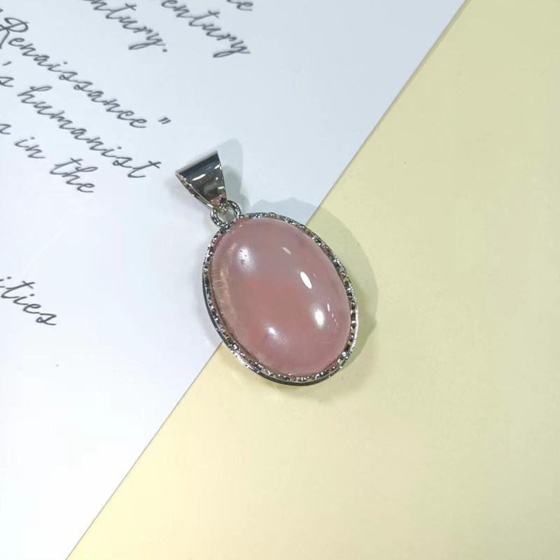 Geometric Shell Pendant With Synthetic Turquoise And Natural Purple Crystal For Fashion Jewelry