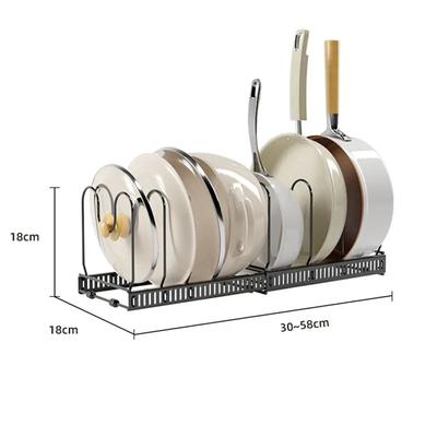 Topfdeckel-Organizer Erweiterbarer Deckelhalter Rostbeständig Langlebig Rutschfest Topfdeckelständer Moderne Küche LWY011