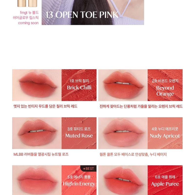 THE FACE SHOP - fmgt New Bold Velvet Lipstick - 21 Colors