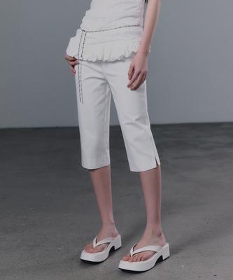 Geulouhaideu Cien Slit Capri Pants_Ivory