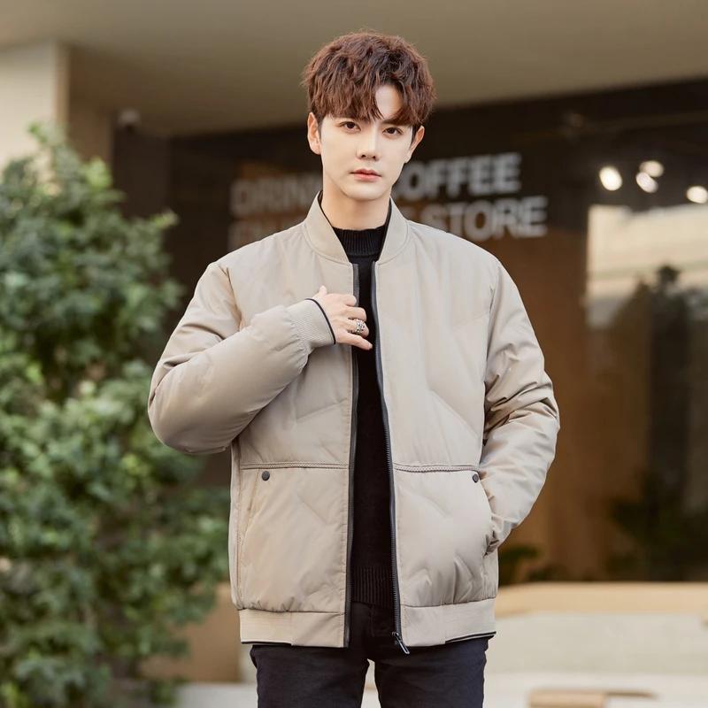 

M-8XL Plus Size Warm Jackets Winter Down Cotton Plus Velvet Thickened Baseball Collar Tops Big Size Solid Color Casual Parkas M 45-55KG хаки