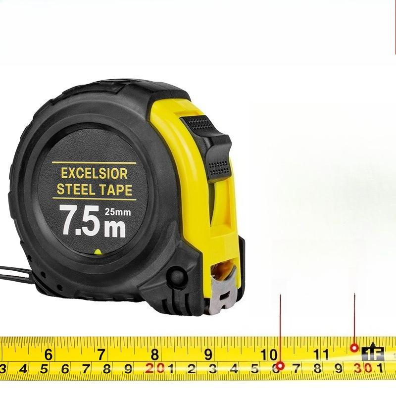 Tape Measure 5m/3m/7.5m/10m Heavy-Duty Rubber-Coated Drop-Proof Box Tape Measure Steel Tape Measure