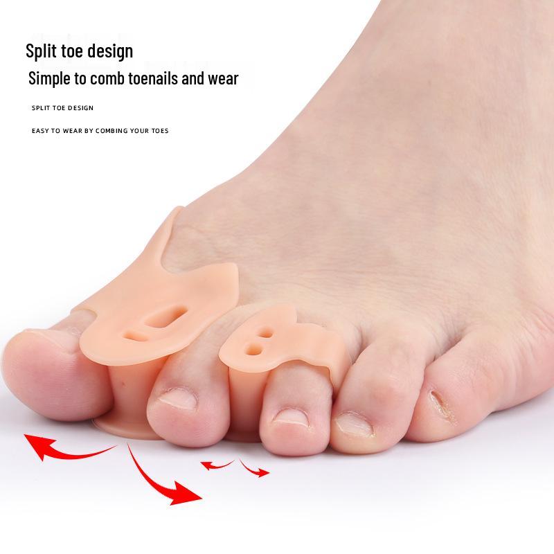 Three-Hole Toe Separator: Thickened Arch Support, Shock-Absorbing Massage Insole for Forefoot and Soft Bunion Correction