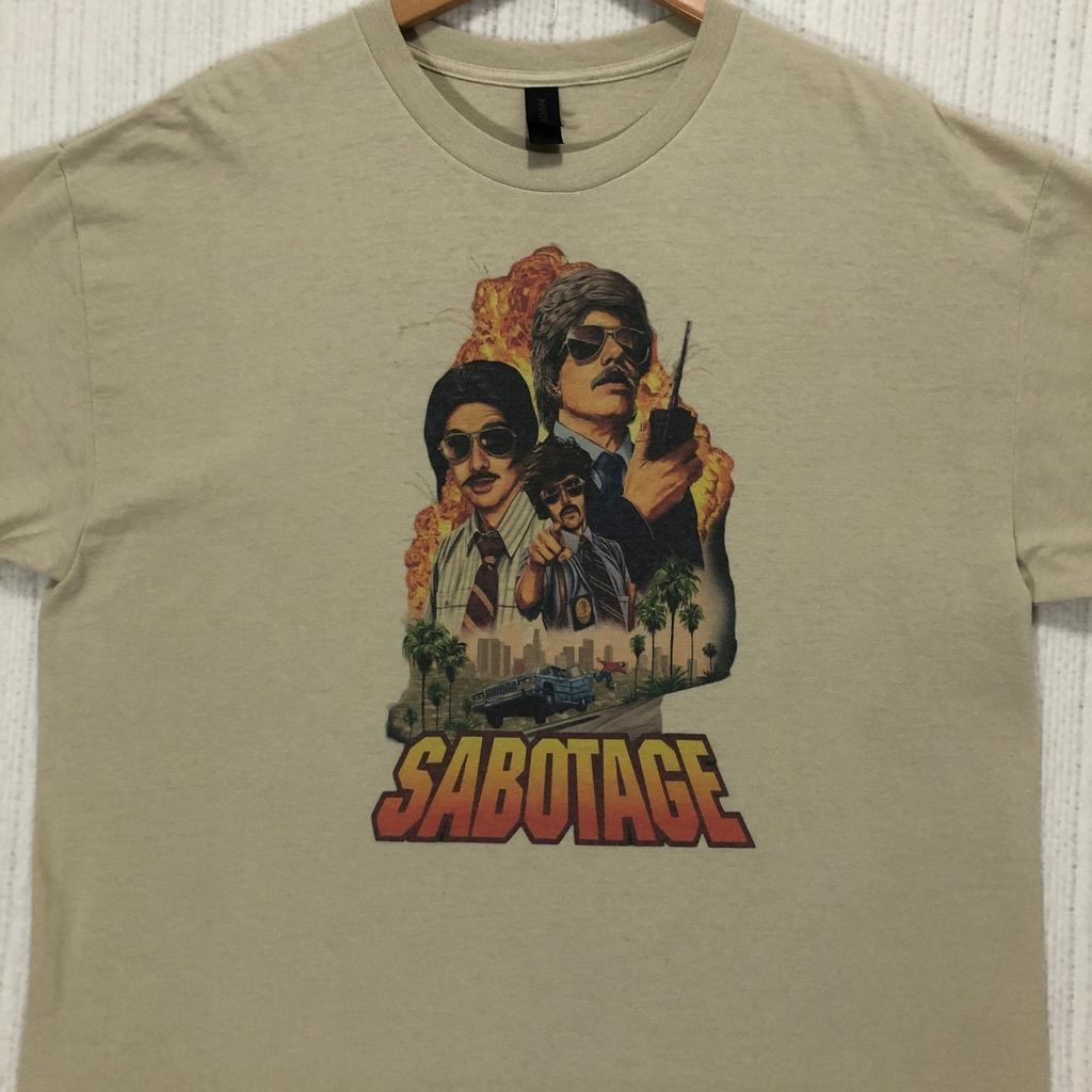 Beastie Boys Sabotage Graphic T-Shirt Tan Mens XL Gildan DryBlend Hip Hop Tee Unisex T-Shirt