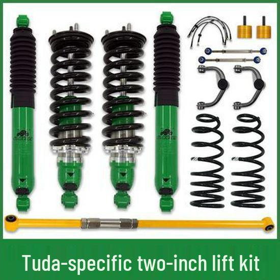 Compatible with Tudda Modified Lift Shock Absorber Spring, Strengthened Upper Control Arm, Thrust Rod, 2-Inch Lift Kit