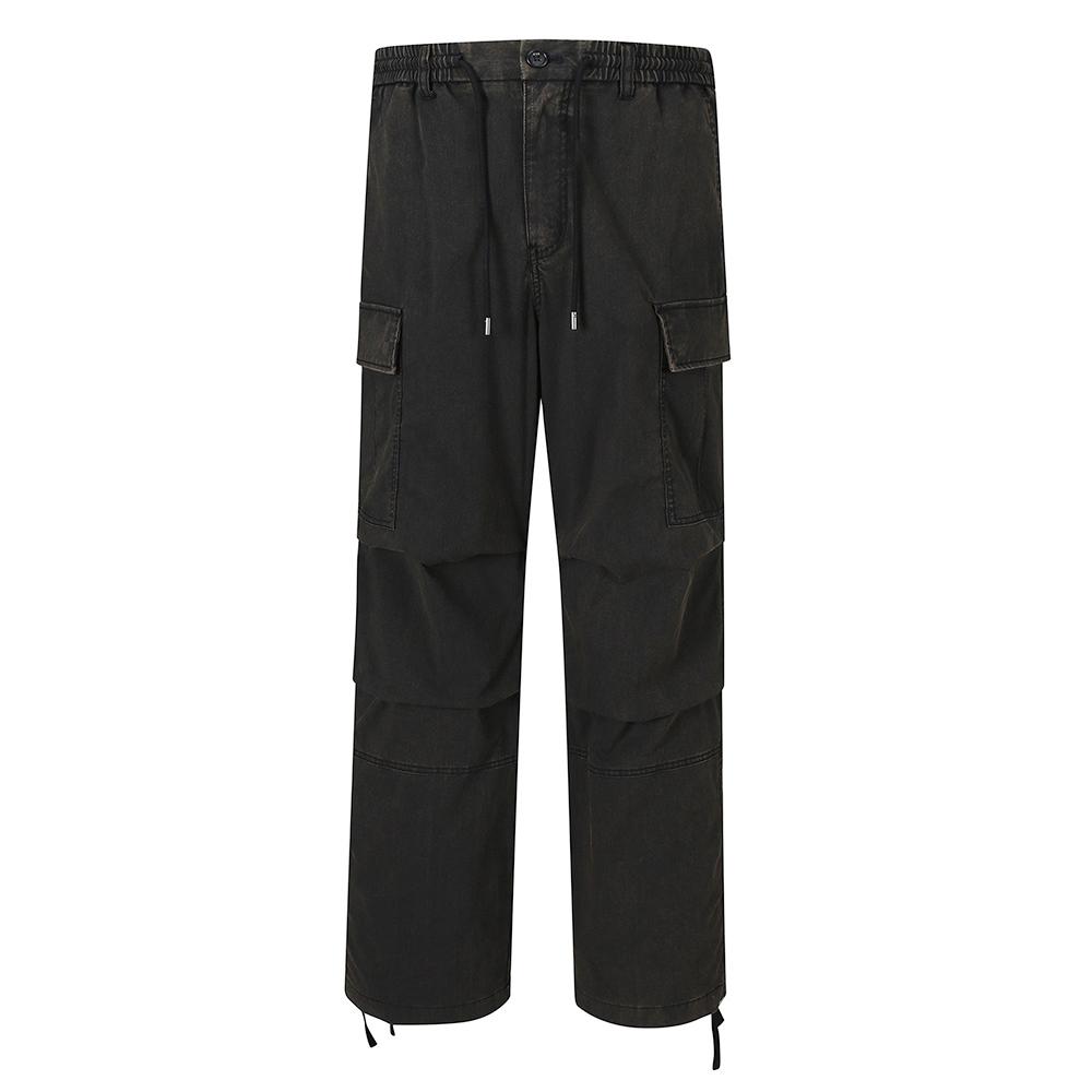 BUCKAROO Dyed Parachute Cargo Pants Black
