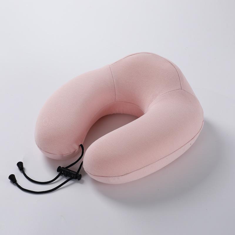 Cross-Border U-Shaped Memory Foam Travel Neck Pillow – Supportive & Portable for Airplanes 31x29x12 (Without Storage Bag) розовый