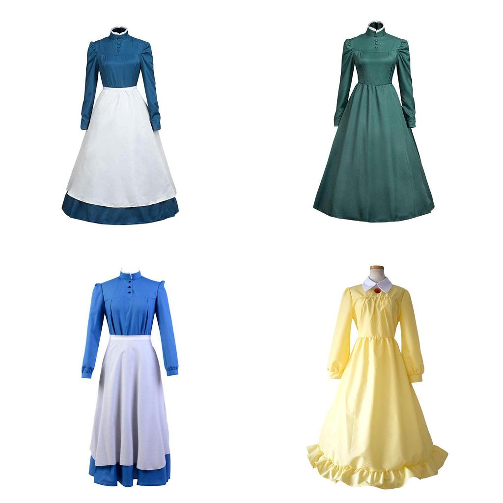 Howl's Moving Castle Sophie Elegant Long Sleeve Costume For Cosplay