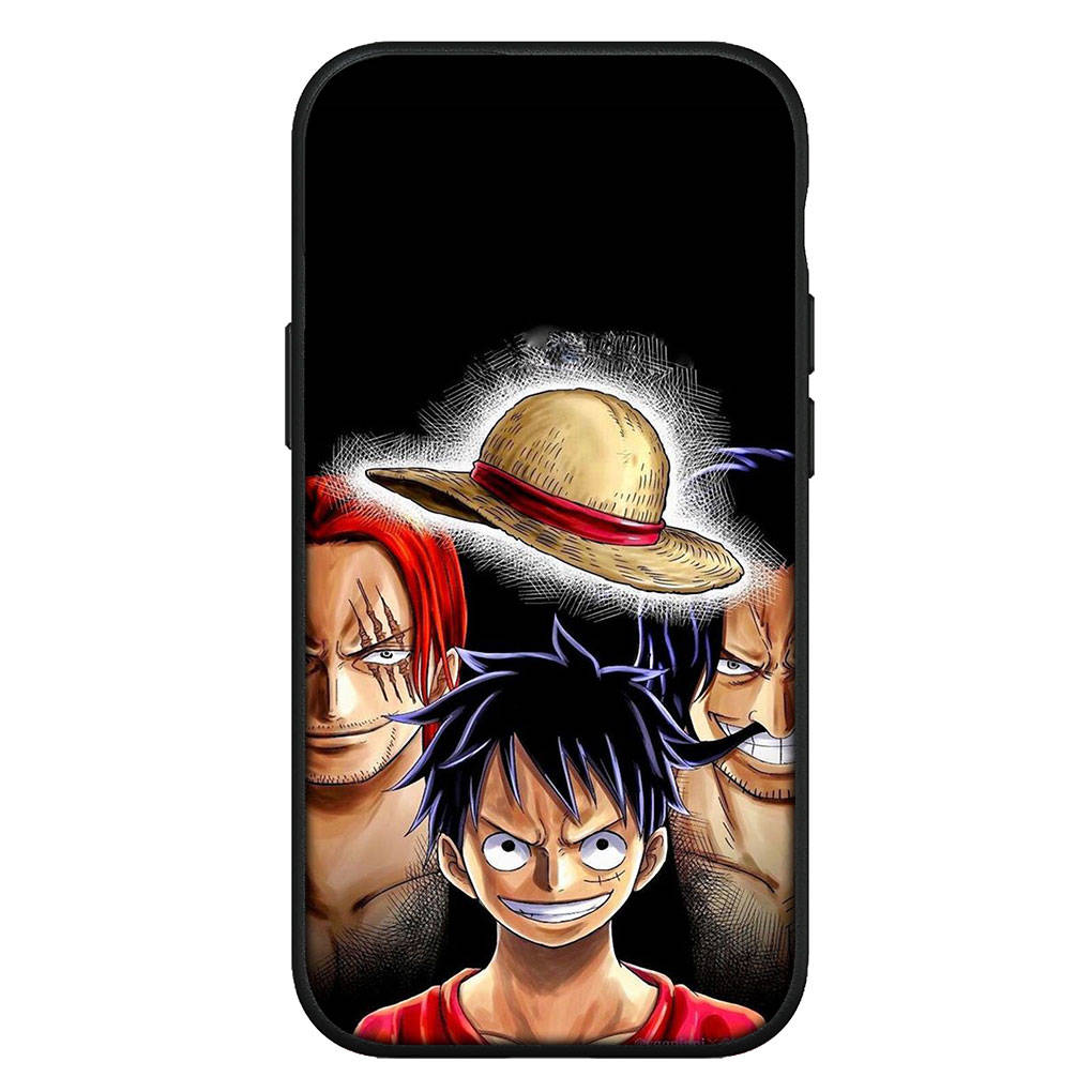 for iPhone 16 15 Xiaomi Redmi Note 14 13 12 11 Pro Max X 8 16e Samsung Galaxy S25 S24 S23 Moto OPPO Huawei Shanks Red Hair Luffy One Piece Phone Case