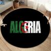 Algeria National Football Team Round Area Rug,Carpet Rug for Living Room Bedroom Sofa Playroom Decor,Non-slip Floor Mat
