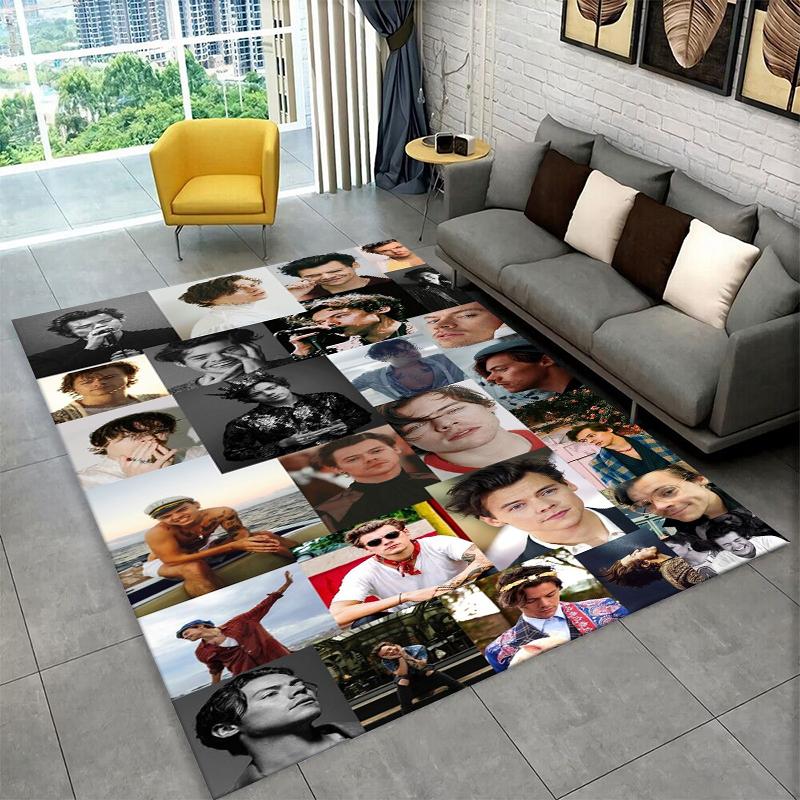 

fashion Harry Styles Singer Star Carpet Rug for Bedroom Living Room Sofa Playroom Doormat Home Decor,Kid Area Rug Non-slip 40x60cm