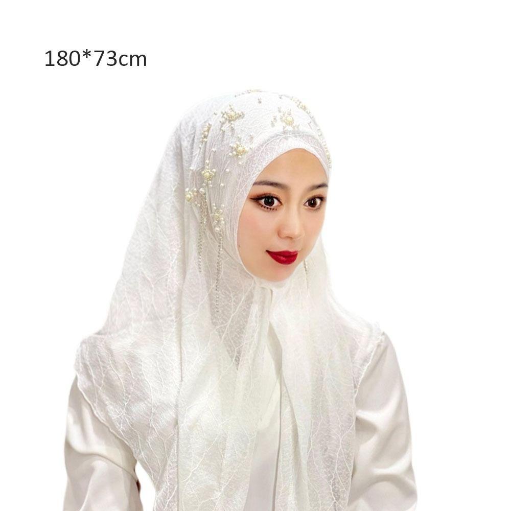 Ochrana Muslimský šátek na hlavu Pokrývka hlavy Muslimský spodní šátek Střapcový šátek Klobouk na hlavu Korálek Květina Šál