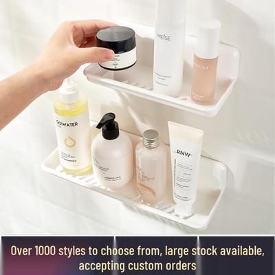 Portasapone adesivo multiuso senza tracce e ripiano portaoggetti per bagno, 39 cm
