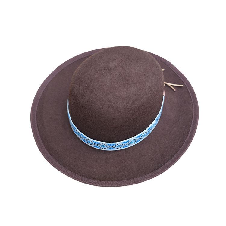 Pure Wool Hat, Round Top Felt Hat, Solid Color Sheep Hat Felt Hat