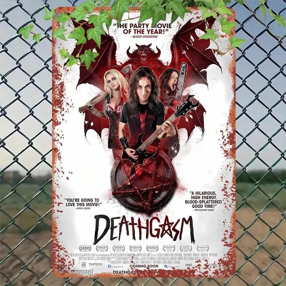 Vintage Deathgasm Metallplåtskylt Retro Väggkonst Hembarinredning Garage Man Cave