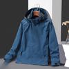 Giacca Primaverile e Autunnale da Uomo Monocolore Outdoor con Cappuccio da Uomo