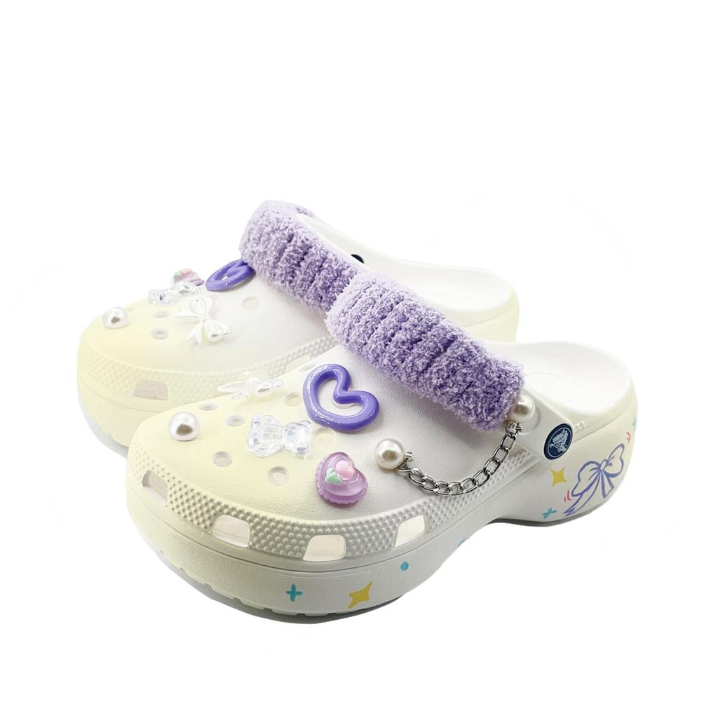 Crocs Classic Platform Clog EVA Fashion Trend Comfortable Personality Simple Commuter Hole Shoes Unisex Yellow