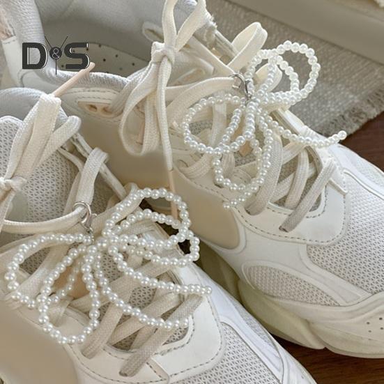 1 Paar Schuh-Dekorations-Charms in Schleifenform, Kunstperlen mit Clip, DIY-Schnürsenkel-Charms für Sandalen, Schuh-Accessoires, Schlüsselanhänger, Tasche, Auto-Charms