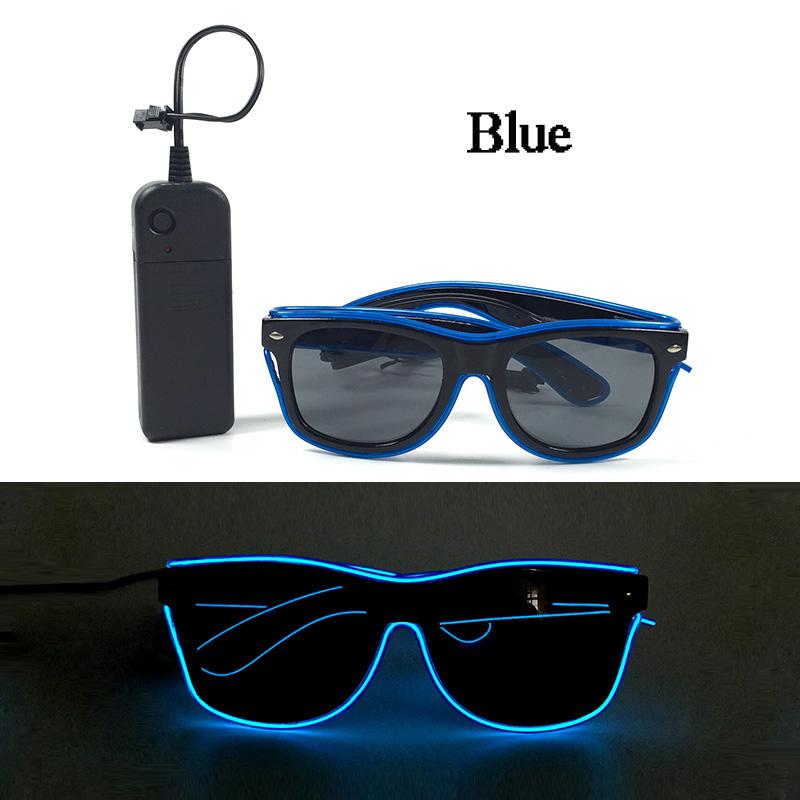 LED Sunglasses Masquerade Concert Club Rave Accessories Glowing Cyberpunk Men Women LED Pink Glasses Party Eyewear