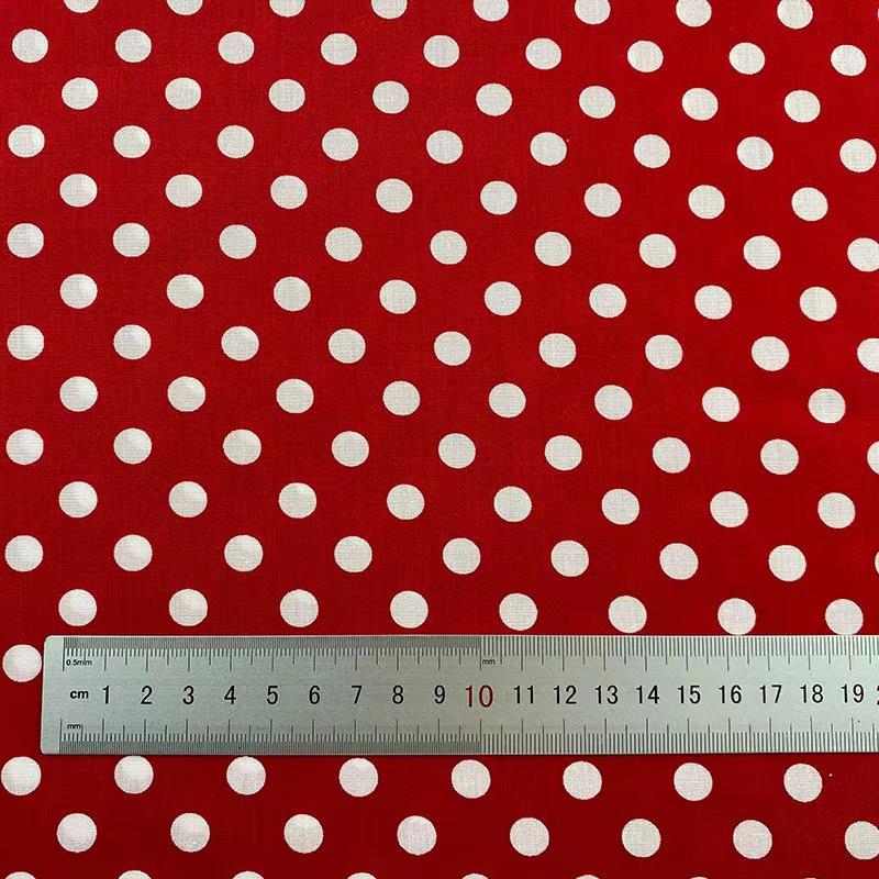 1cm 100% Cotton Poplin Polka Dot Printed Fabric Ideal for Women s Dressmaking