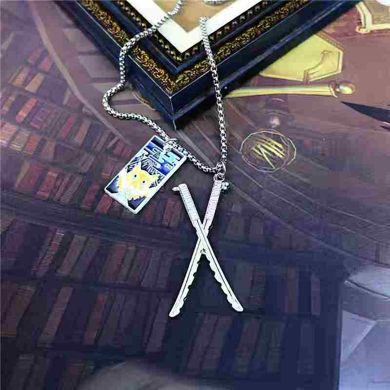 Demon Slayer Kamado Tanjirou Necklace Rengoku Kyoujurou Merchandise Cute Creative Cartoon Figures Fashion Costume Party