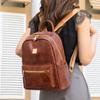 Batoh s velkou kapacitou Dámský lehký měkký kožený batoh Cestovní batoh