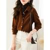Thick Corduroy Shirt Women's Long-sleeved Winter Port Flavor Retro Loose Top Jacket Bottoming Shirt