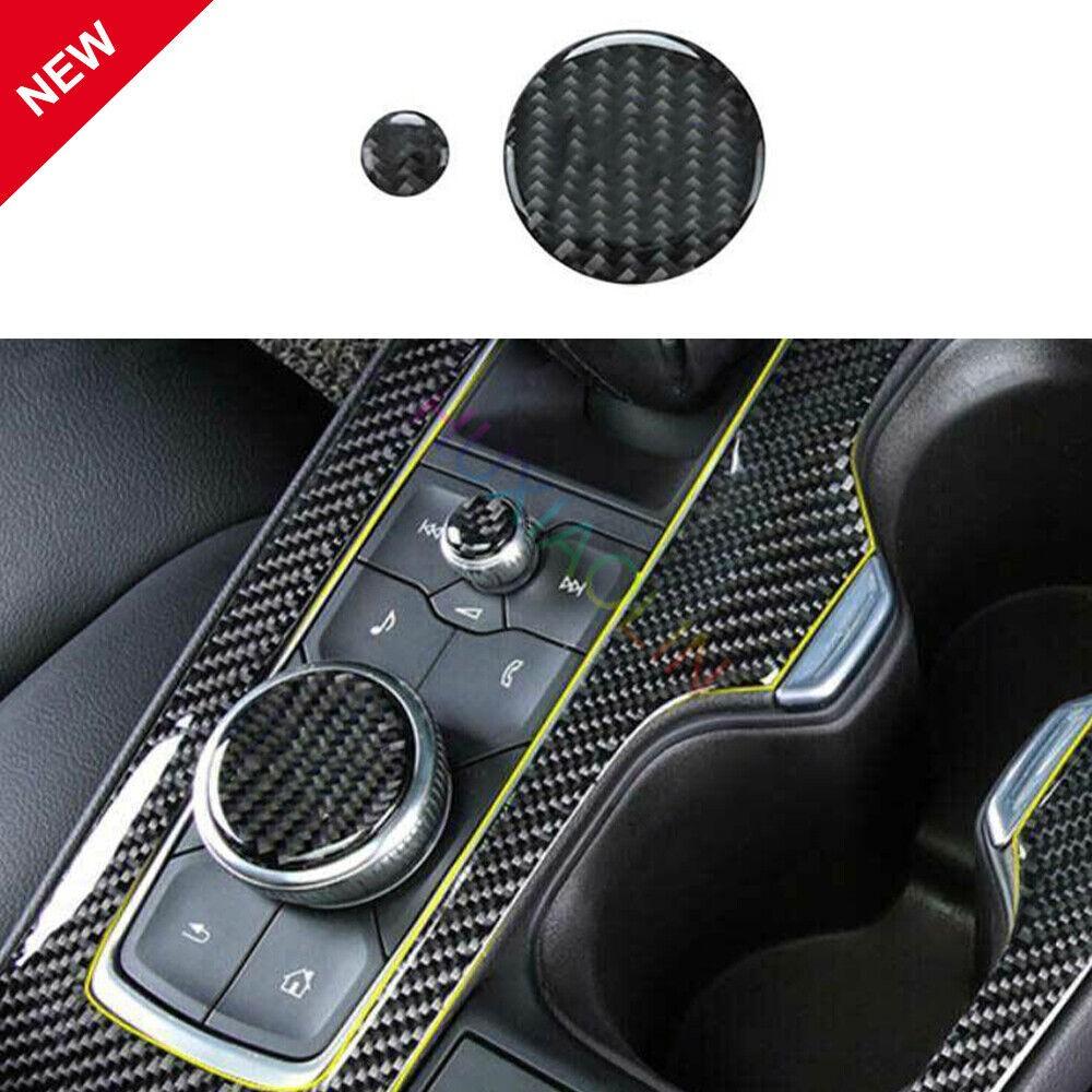 For Cadillac XT4 2019-2022 Real Carbon Fiber Center Console Button Switch 2PCS