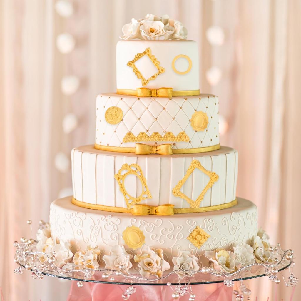 2Pcs Photo Frame Silicone Mold, Mini Frame Air Dry Clay Molds, Baroque Style Frame Chocolate Mold, for Cake Decorating Cupcake Topper Chocolate Candy