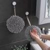 Toalhas de mão penduradas em chenille, toalhas de mão para cozinha e banheiro, bola com alças para pendurar, toalhas de microfibra macias e absorventes de secagem rápida