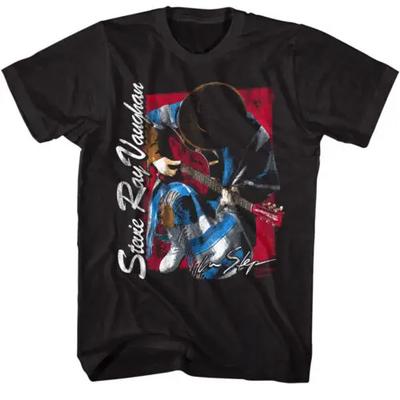 Stevie Ray Vaughan In Step Color Men's T-Shirt Double Trouble Blues Rock Merch - Men's Summer Cotton Graphic Tee