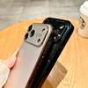 Frosted Plating Crystal Large Window Phone Case For iPhone 17 16 15 14 13 12 11 Pro Max 17ProMax Full Frame Bumper NonSlip Cover