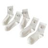 White Socks, Women's Autumn and Winter Embroidered Mid-calf Socks, Simple and Trendy Cotton Socks