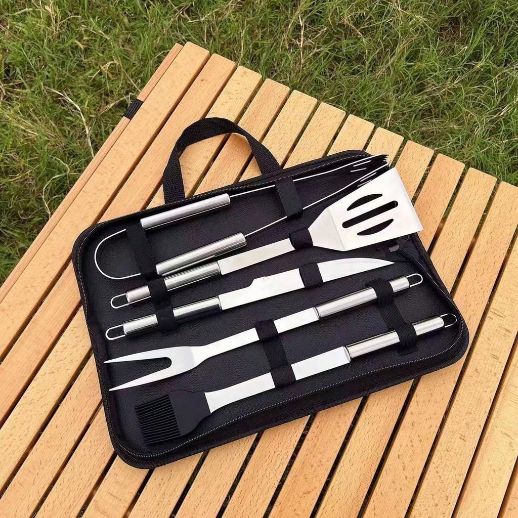 Multi Function Stainless Steel Grilling Tools Set Portable Camping BBQ Kit With Durable Waterproof Carry Case For Outdoor Backyard Picnic Trave