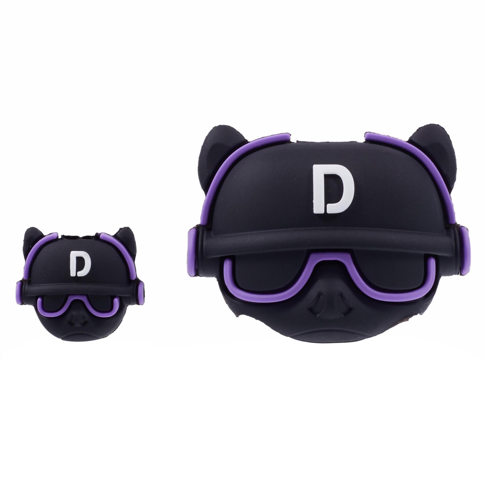 

1 Set Cartoon Music Dog Protective Case Silicone Adapter Charger Cable Protector Cover for iPhone 18W/20W Charger Purple