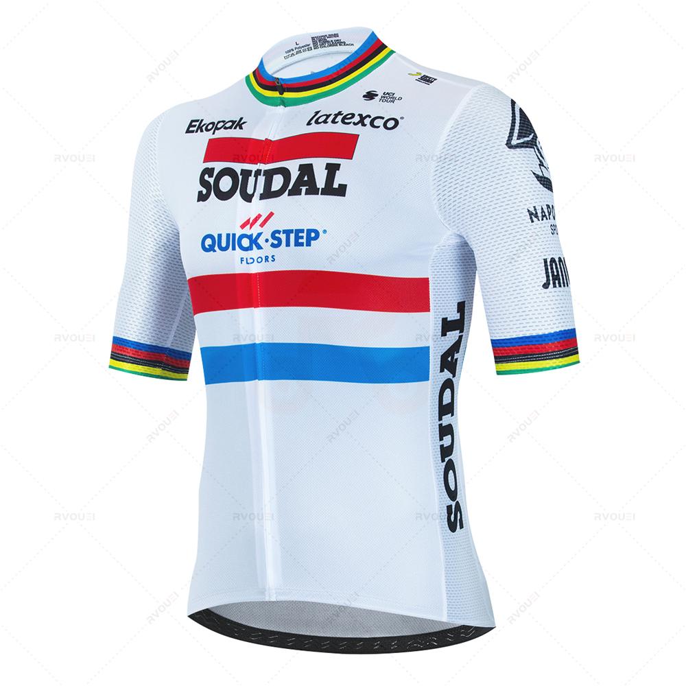 

Soudal Quick Step 2026 Summer Cycling Jersey Suit Men s Breathable Mountain Bicycle Clothing Bike Mountain Maillot Ropa Ciclismo S