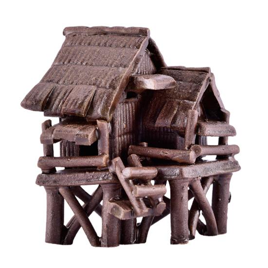 

Украшение дома Архаичный реалистичный легкий большой рокарий в форме дома украшение для интерьера