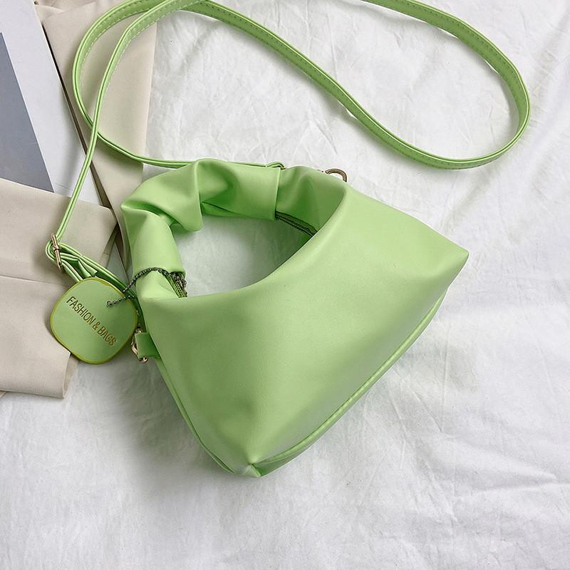 Trendy Pu Shoulder Bag Women s 2023 Spring New Arrival Simple Crossbody Bag Casual Commuter Tote зелёный