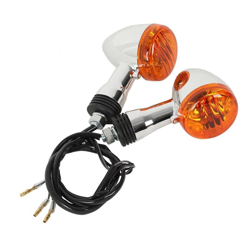 Amber 10Mm Universal Motorcycle Turn Signals For Suzuki Honda Kawasaki Cruiser Boulevard M109R VRZ1800