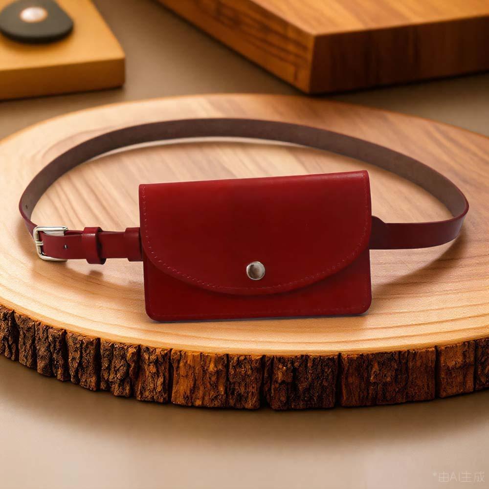 Klappenbund Bauchtasche Abnehmbare PU-Leder Geldbörse Hüftgürtel mit Tasche Aufbewahrung