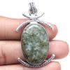 Pendant Prehnite Marlene Gemstone Handmade Gift For Her Silver Jewelry 2"