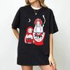 Street Style T-shirt, Russian Nesting Pattern, Cute Y2K Style Printed Pattern T-shirt Popular for Street Wear