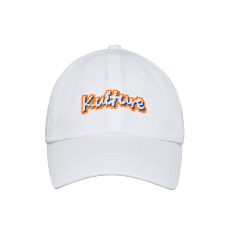 

LOLONG KULTURE NEEDLEPOINT HAT - WHITE FREE