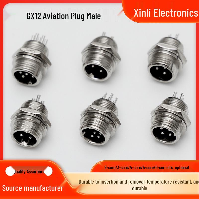 GX12 Aviation Plug 2-10 Pin Male-Female Waterproof Circular Connector